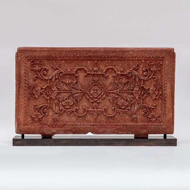 A Mughal Red Sandstone Panel